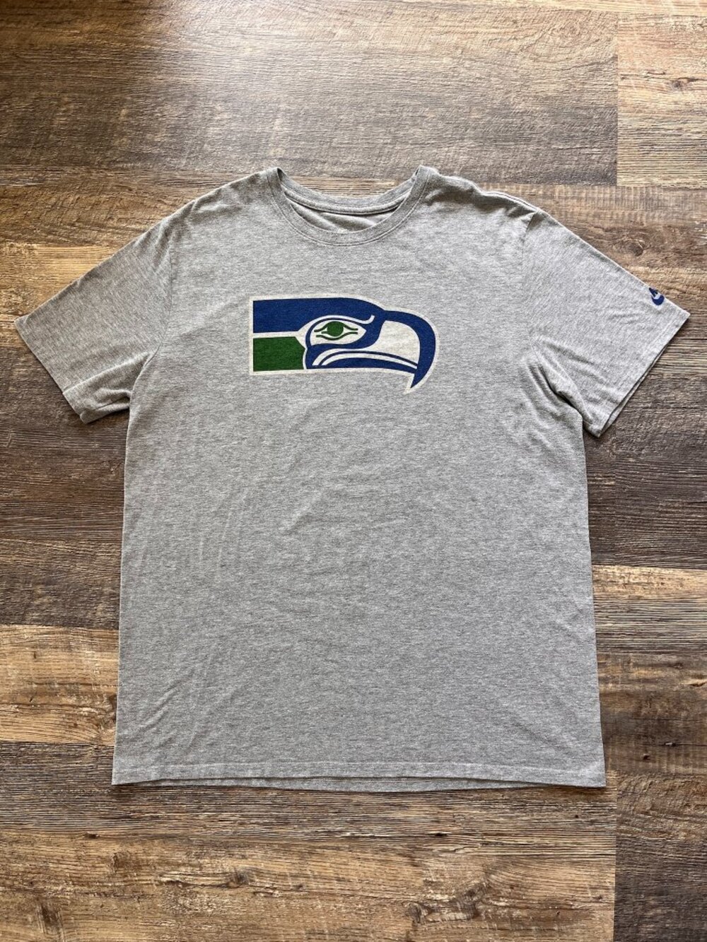 Nike Seahawks Men's Tri-Blend Heather Gray Logo T-Shirt XXL